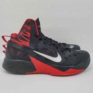 Nike Zoom Hyperfuse 2014 Black/Red Men's Basketball Shoes 615896-001 US Size 12